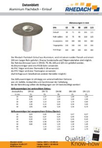Datenblatt PYE Aluminium-Flachdacheinlauf (Datei, öffnet in neuem Tab)