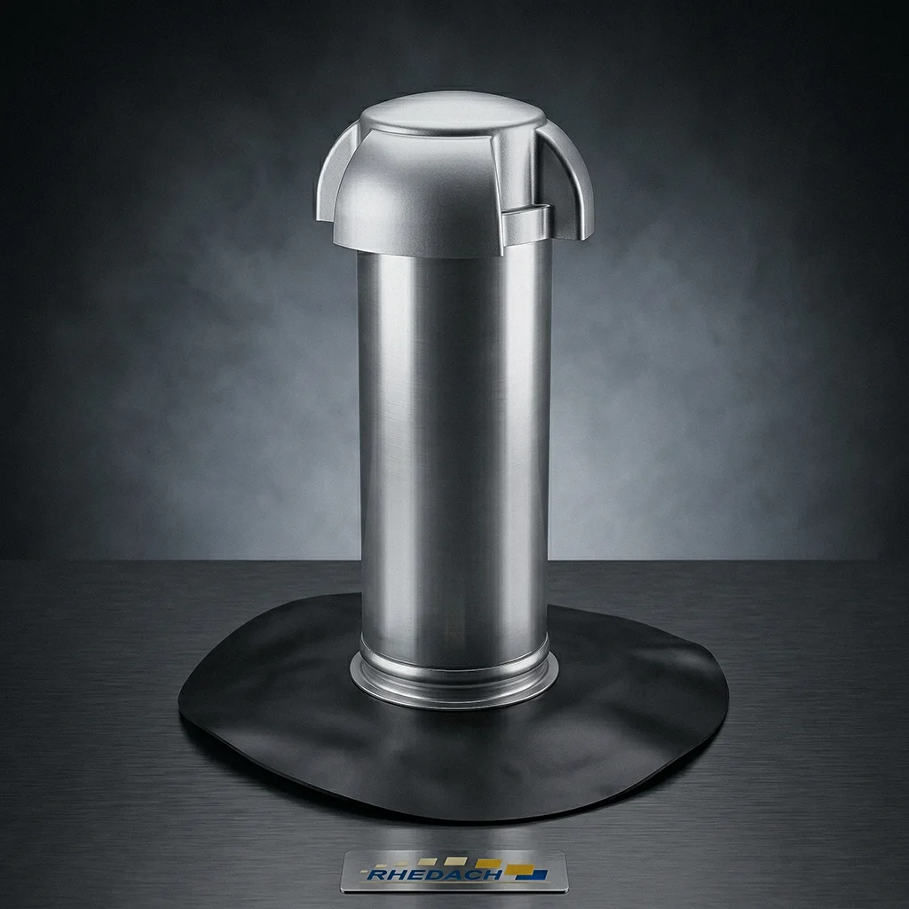 Aluminium-Flächenlüfter mit abnehmbarer Wetterkappe für die Be- und Entlüftung von Flachdächern