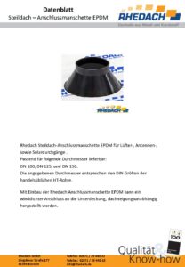 Datenblatt Anschlussmanschette Epdm (Datei, öffnet in neuem Tab)