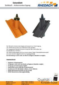 Datenblatt Antennendurchgang DN 40-70 (Datei, öffnet in neuem Tab)