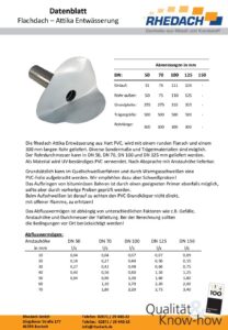 Datenblatt Attika-Entwässerung (Datei, öffnet in neuem Tab)