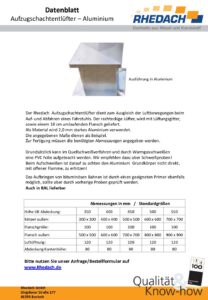 Datenblatt Aufzugschachtentlüfter aus Aluminium (Datei, öffnet in neuem Tab)