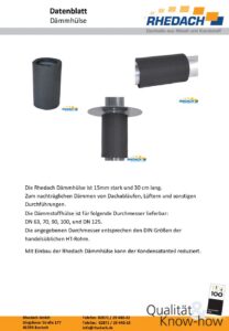 Datenblatt Dämmhülse (Datei, öffnet in neuem Tab)