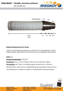 Datenblatt Flexibler Anschlussschlauch DN 125 (Datei, öffnet in neuem Tab)