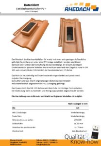 Datenblatt Steildachsanitärlüfter PV+ DN 125 (Datei, öffnet in neuem Tab)
